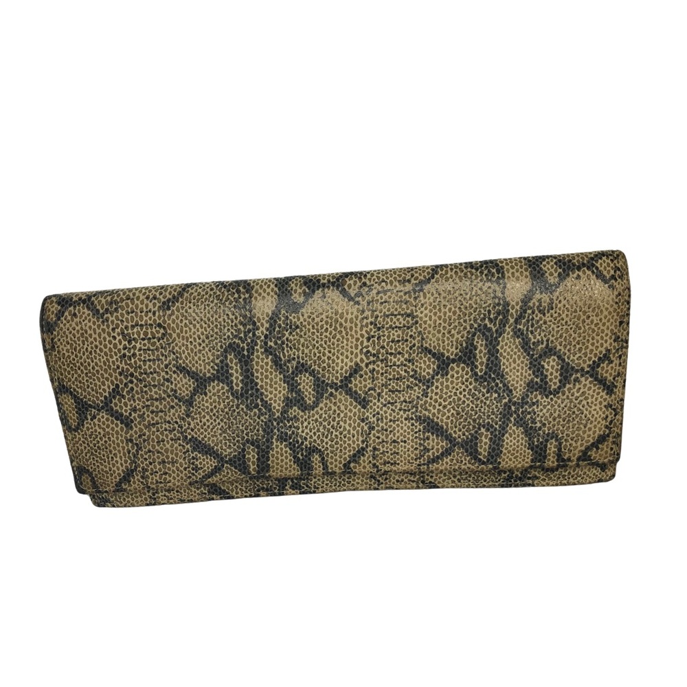 Snakeskin Rectangular Purse: Cream & Gray Beauty